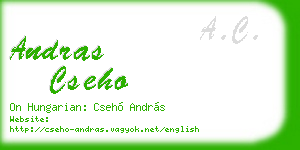 andras cseho business card